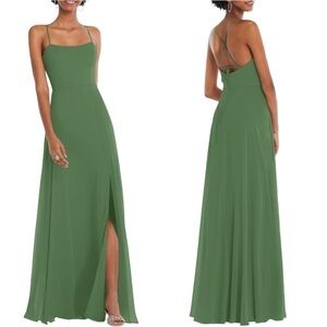 After Six Size 10 Vineyard Green Convertible Tie Evening Gown